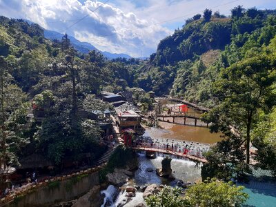 SaPa is a town in the Hoang Lien Son Mountain in Vietnam photo