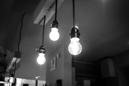 Black And White bulb electricity