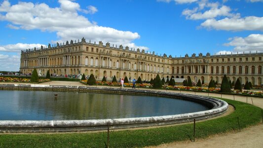 Beautiful garden in a Famous palace Versailles. photo