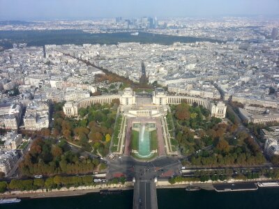 Paris France Arc De Triomphe Eiffel Tower View photo