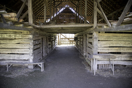 Wooden Cabin interior in Great Smoky Mountains National Park, North Carolina photo