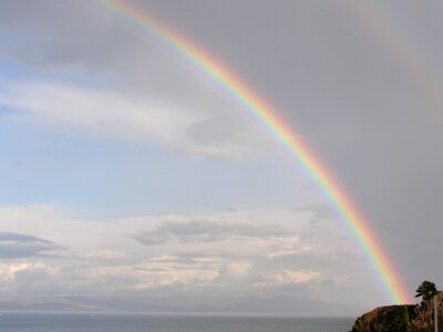 Lesvos greece gray rainbow