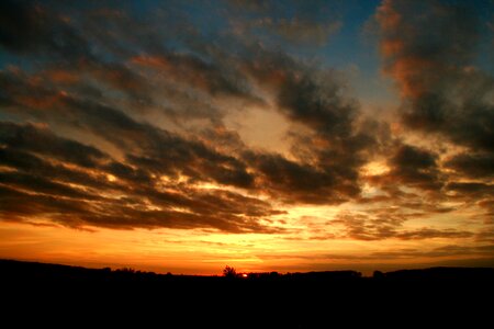 Cloud in the evening shadow photo