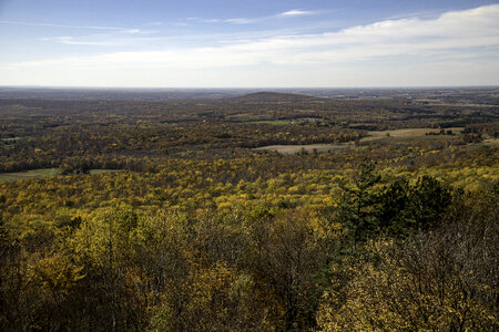 Landscape View of Autumn leaves and trees at Rib Mountain State Park photo