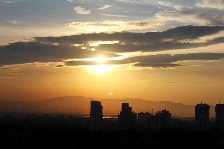Sunset In Cityscape photo