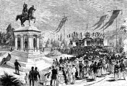 Inauguration of the statue of Charlemagne, 26 July 1868, Liege, Belgium photo