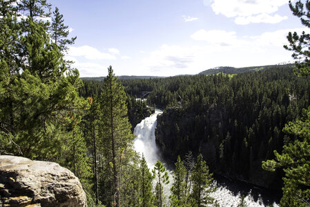 Overview of the landscape of Upper Yellowstone Falls photo