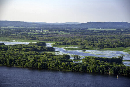 Main River and backwaters flowing into the Mississippi River photo