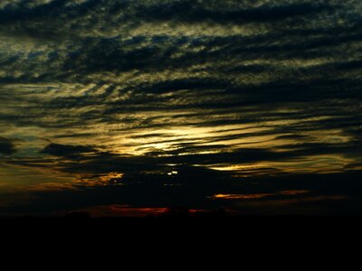 Sunset mood clouds photo