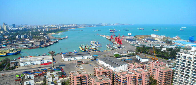 Haikou Xiuying Port cityscape overview photo
