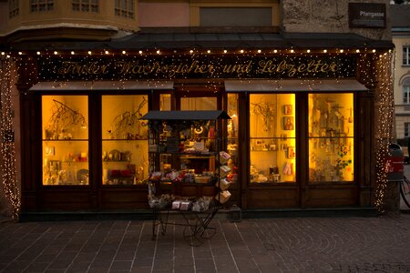 Evening christmas lights innsbruck photo