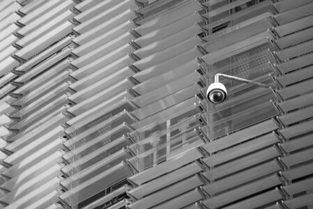 Black and white surveillance privacy photo