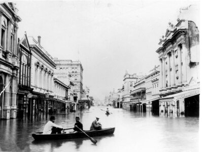 Queen Street after 1893 Brisbane Flood in Queensland, Australia photo