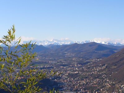 Village mountains view photo