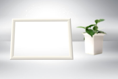 Picture Frame for Home Decoration.. Selective focused light blue