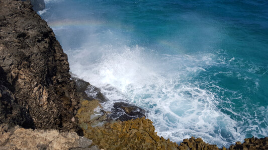 Seaside waves in Santo Domingo, Dominican Republic photo
