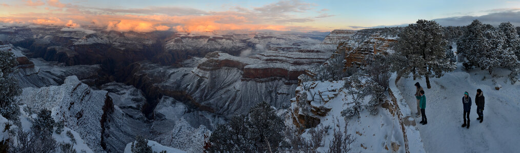 The Grand canyon national park in snow photo