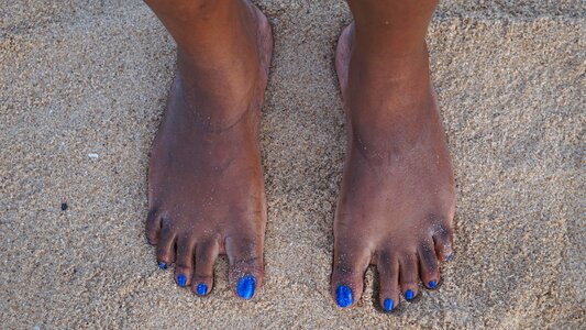 Legs feet nail polish photo
