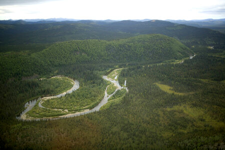 Aerial view of the river