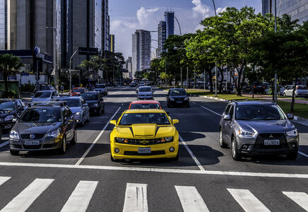 Brigadeiro Faria Lima Avenue in Sao Paulo, Brazil