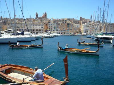 Malta barges wooden boats