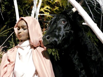 Maria with ox hertogenbosch nativity scene photo