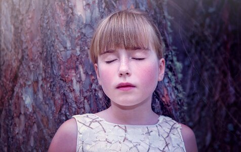 Girl forest dark