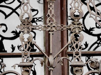 Cast Iron catholic cross photo