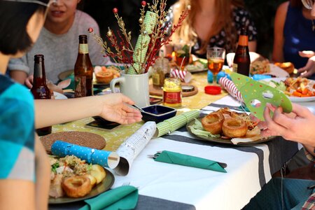 Table meal food photo