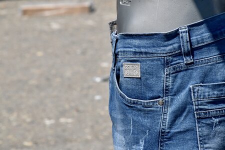 Blue jeans pocket photo