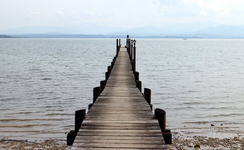 Lakeside pier horizon