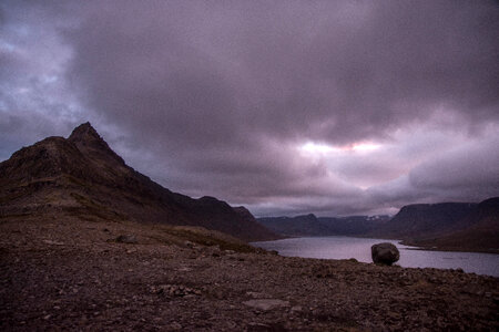 Purple cloudy dusk