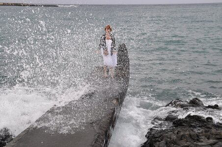 Spray sea ocean