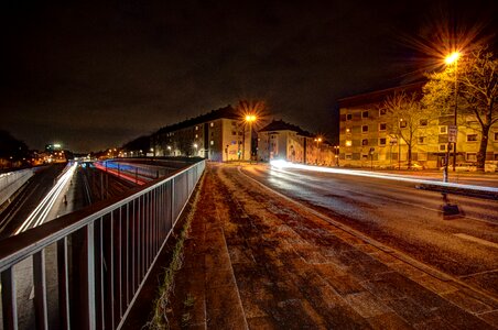 Autobahn A40 at night in Essen photo