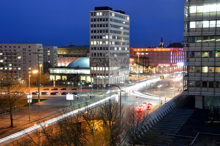 Lights and buildings in Berlin and Night