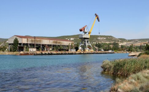Port crane in Inkerman. Chorna River