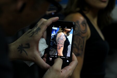Woman Tattoo Photograph photo