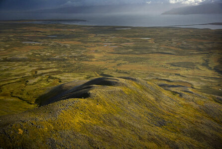 Aerial shot of Izembek National Wildlife Refuge