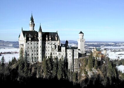 Fairy castle winter snow