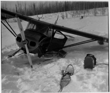 Biplane little snow