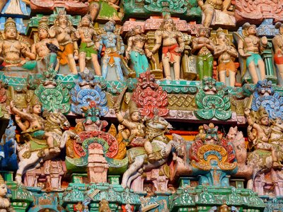 Temple colorful india photo