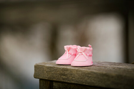 Newborn Girl Pink Shoe photo