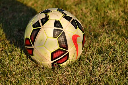 Football grass shadow photo