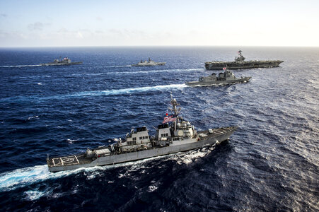 The guided-missile destroyer USS Stethem