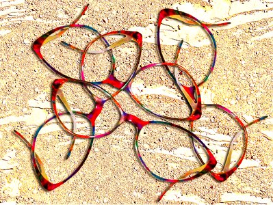 Glass eye eyeglass frame photo