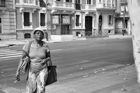 Black lady in Madrid photo