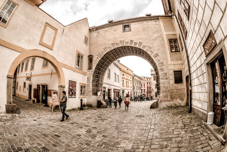 Historic old town of Cesky Krumlov. Czech Republic photo