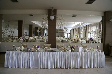 Empty wedding venue interior design photo