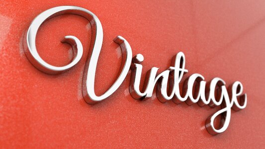 Style classic lettering photo