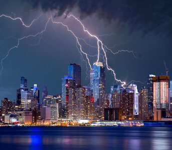 Lightning Storm over New York City photo